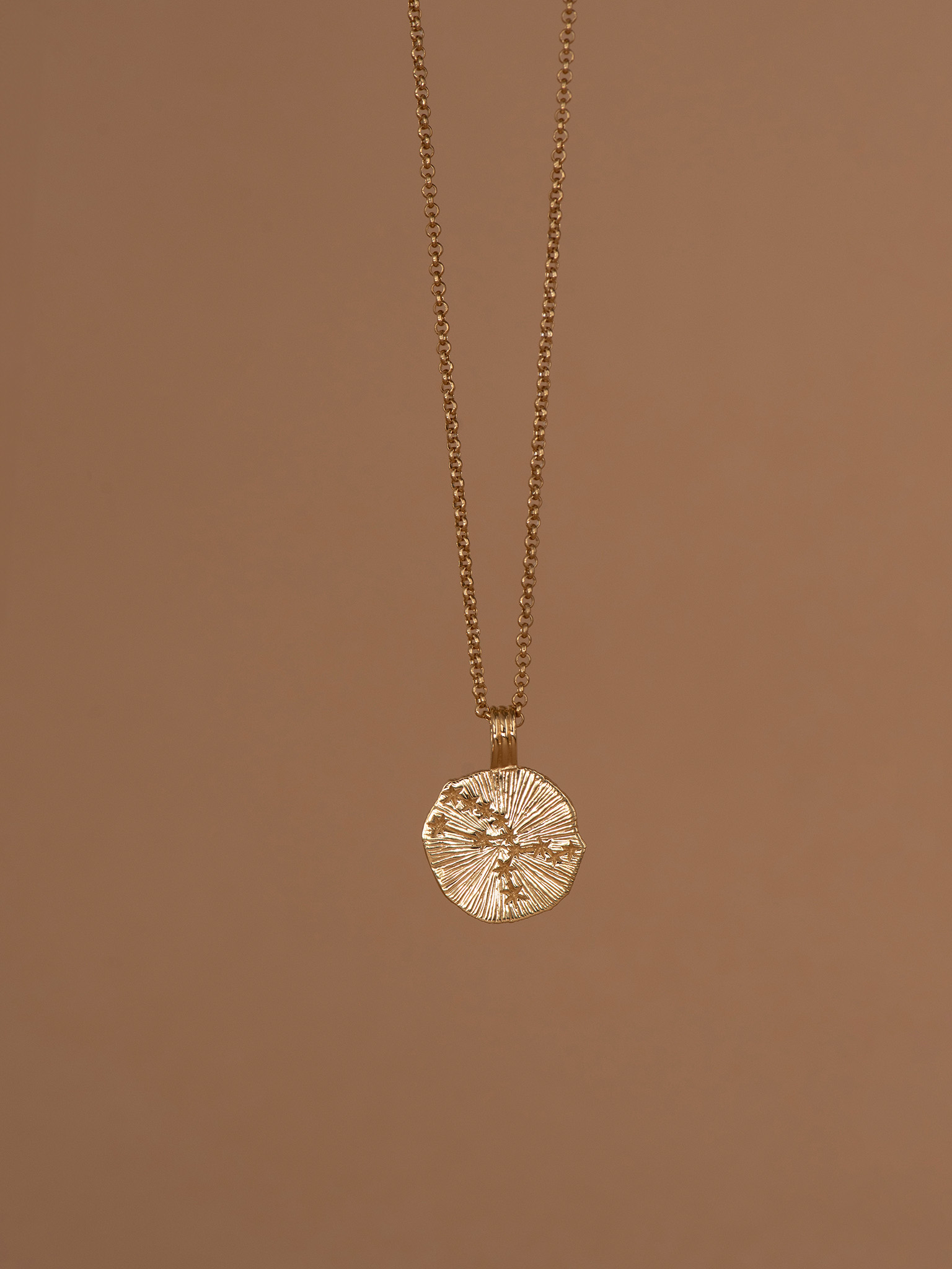 Sun in taurus necklace - 22k gold vermeil